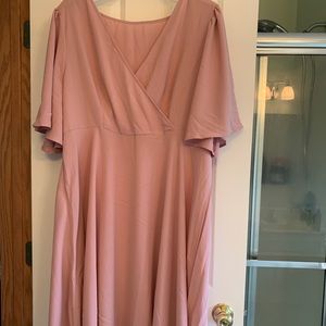 Lightweight faux wrap dress
